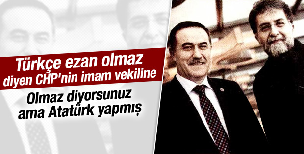 CHP'li İhsan Özkes'ten Türkçe ezan çıkışı