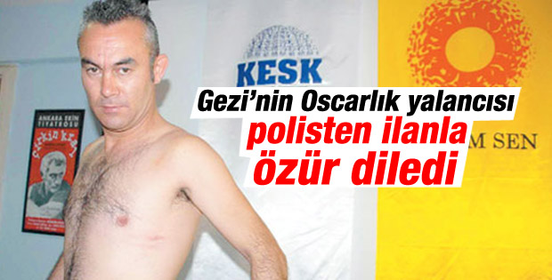 Gezi'de dövdüler diyen öğretmenden polise ilanlı özür
