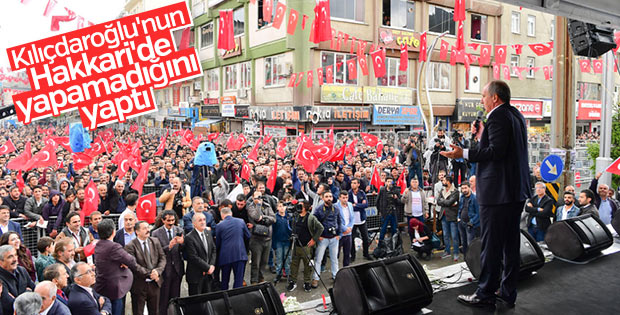 İnce'nin Hakkari mitinginde Türk bayrakları yer aldı