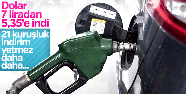 Benzine 21 kuruş indirim