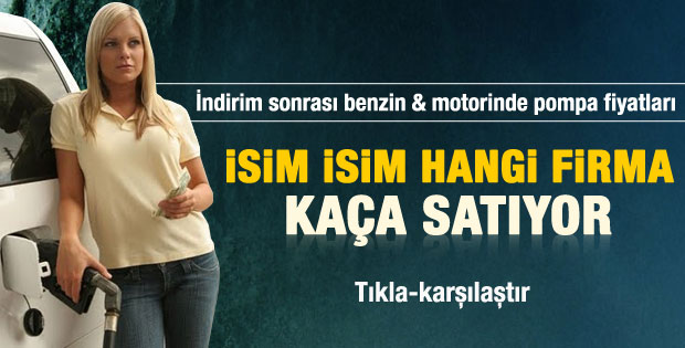 İndirim sonrası akaryakıt fiyatları