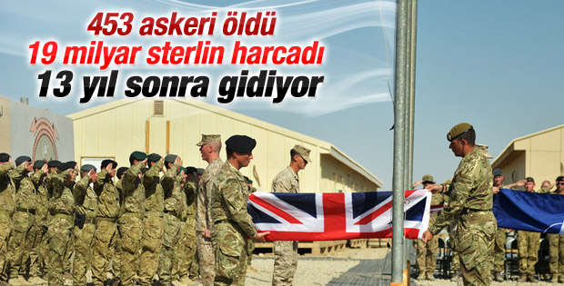İngiltere ordusu Afganistan'dan tamamen çekildi