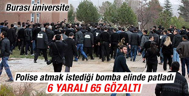 İnönü Üniversitesi'nde arbede: 6 yaralı 65 gözaltı