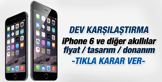 iPhone 6-Samsung-Sony-HTC karşılaştırması