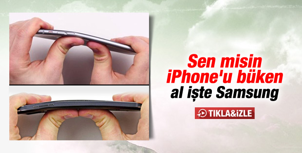 Samsung Galaxy Note 4 iPhone 6 gibi büküldü - İzle