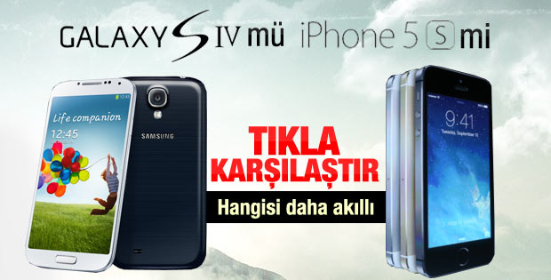 iPhone 5S ve Samsung Galaxy S4 karşılaştırması