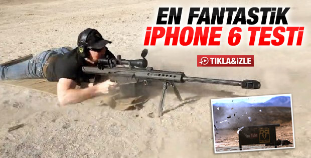 Ağır makineli silahla iPhone 6 sağlamlık testi