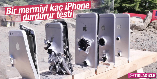 Bir mermiyi kaç iPhone durdurur testi İZLE