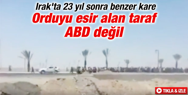 IŞİD binlerce Iraklı askeri böyle yürüttü - İzle