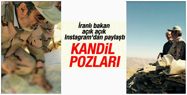 İranlı bakan asker elbisesi giyip Kandil'e çıktı