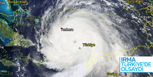Irma kasırgası Türkiye'den geçseydi