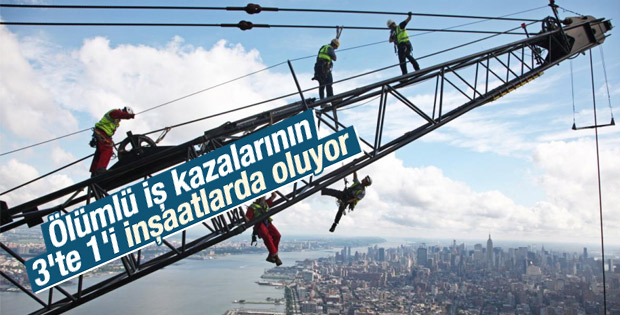 Ölümlü iş kazalarının 3'te 1'i inşaatlarda oluyor