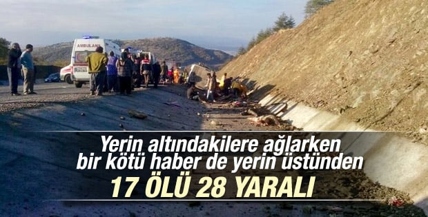 Isparta'da kaza: 17 ölü 28 yaralı