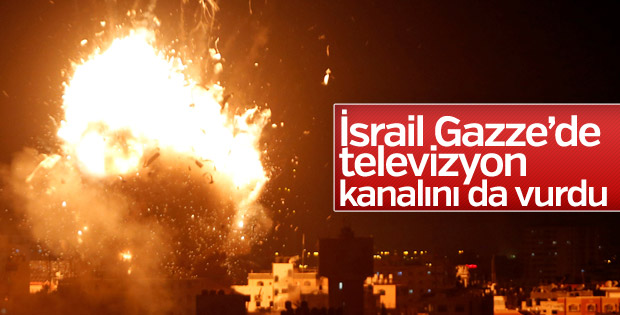 İsrail ordusu televizyon kanalını bombaladı
