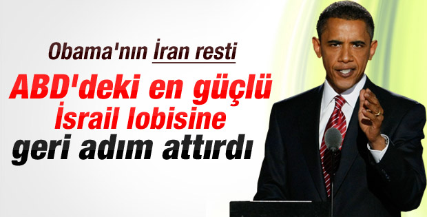 İsrail lobisi Obama'nın İran restine karşı koyamadı