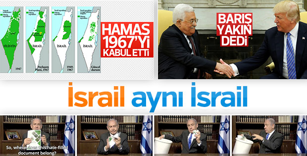 Netanyahu, Hamas'ın siyaset belgesini çöpe attı