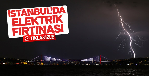 İstanbul'da fırtınalı gecenin görüntüleri