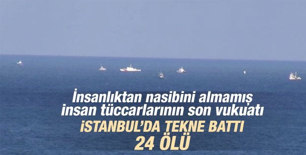 İstanbul Boğazı'nda tekne battı İZLE