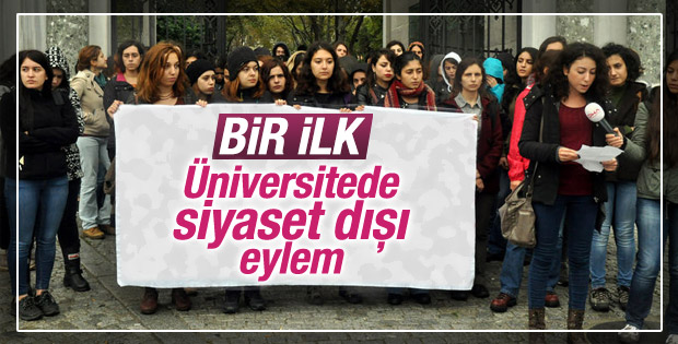 İstanbul Üniversitesi'nde taciz protestosu