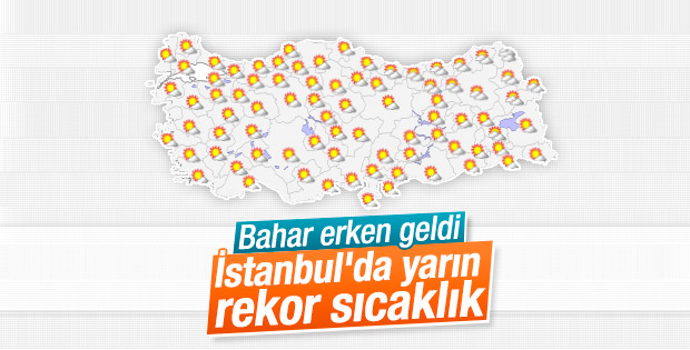 İstanbul'da yarın sıcaklık rekoru kırılacak