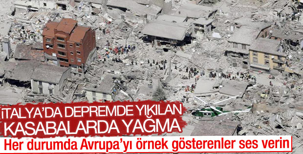 İtalya'da yağma skandalı
