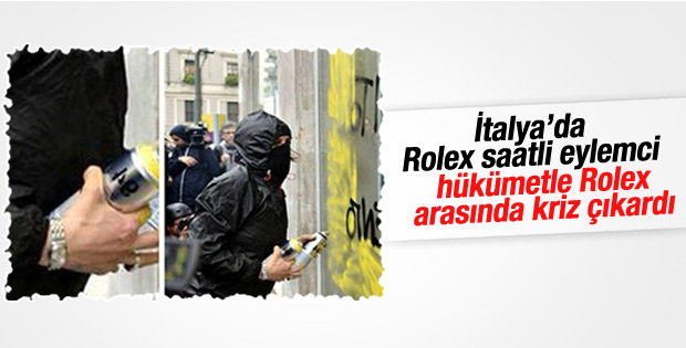 İtalya’da Rolex saatli eylemci kriz çıkardı
