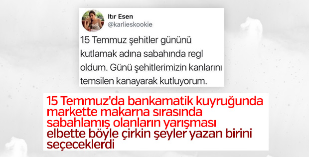 15 Temmuz ile dalga geçen Itır Esen hesabını kapattı
