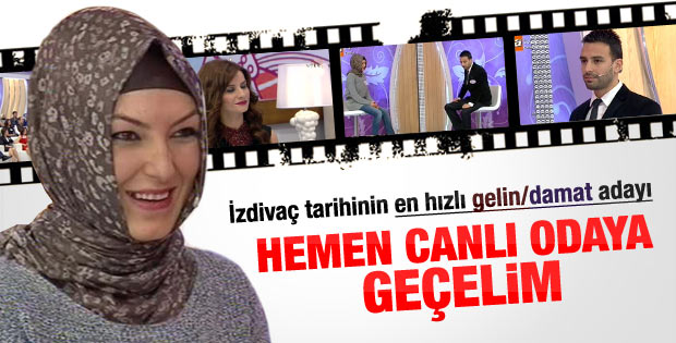İzdivaç tarihine geçen damat ve gelin adayı