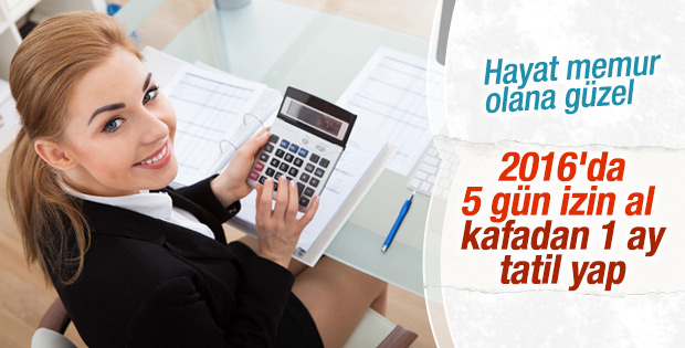 2016'da resmi ve dini tatilleri uzatmanın yolları
