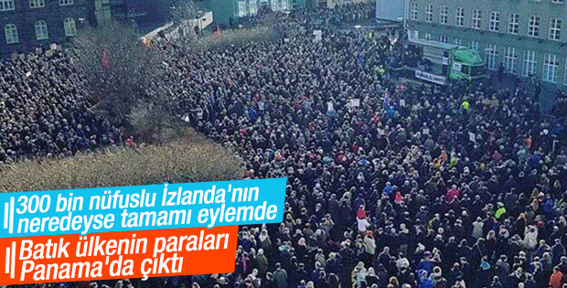 Panama belgelerinin ardından İzlanda'da protesto