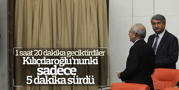 Meclis'te yavaşlatma eylemine Kılıçdaroğlu da katıldı