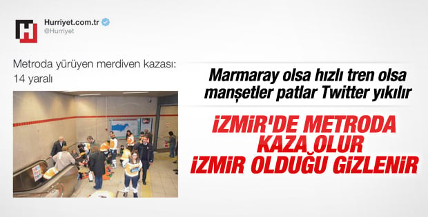 İzmir metrosunda yürüyen merdiven kazası