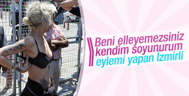 İzmir'de 1 Mayıs: Soyunarak polise tepki gösterdiler