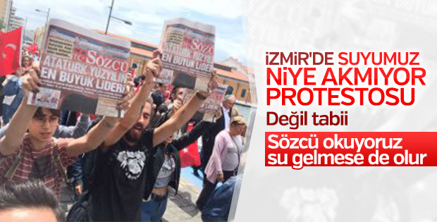 İzmir'de Sözcü protestosu
