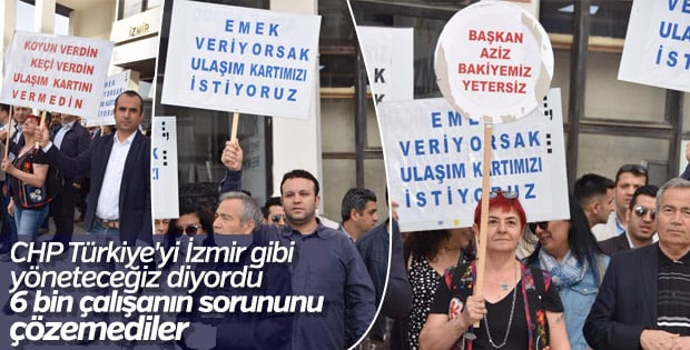 İzmir'de görüşmeler sonuçsuz kaldı, memurlar eylem yaptı