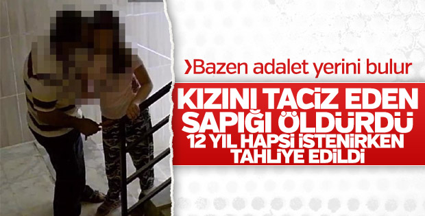 Kızını taciz eden komşusunu öldüren babaya tahliye