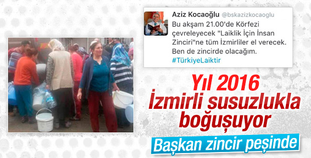 İzmir'de su kesintisi vatandaşları isyan ettirdi