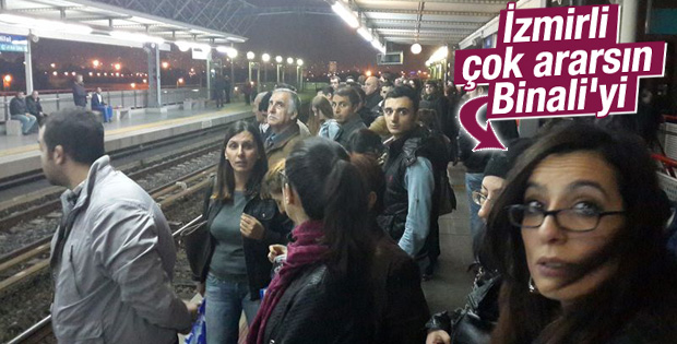 İzmir'de metro bozulunca yolcular çileden çıktı