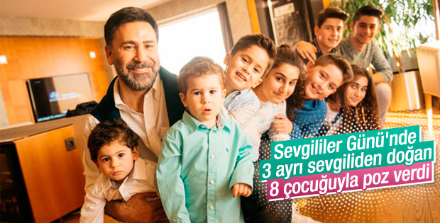 İzzet Yıldızhan 8 çocuğuyla ilk kez poz verdi