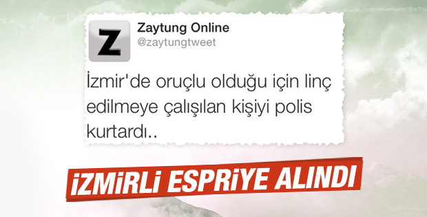 Zaytung esprisi İzmirlileri kızdırdı