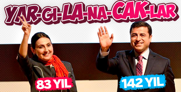Demirtaş ve Yüksekdağ için istenen ceza belli oldu