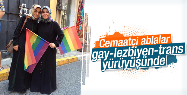 Cemaatçi ablalar LGBT yürüyüşündeydi