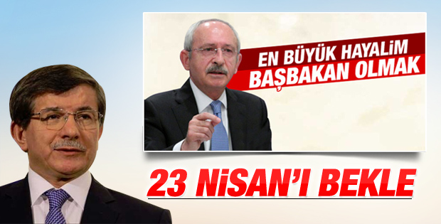 Davutoğlu'ndan Kılıçdaroğlu'na 23 Nisan göndermesi