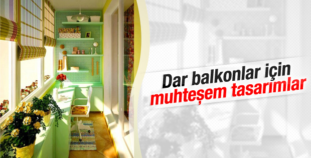 Dar balkonlar için muhteşem tasarımlar