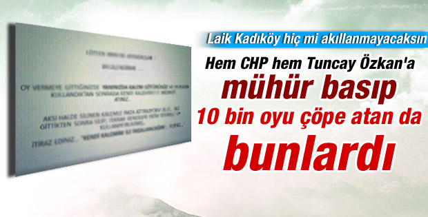 Kadıköy'de seçmeni yönlendirmek için bildiri dağıttılar