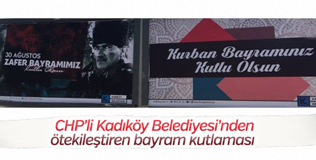 Kadıköy Belediyesi'nden ötekileştiren bayram afişi