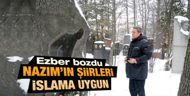 Kadir İnanır Rusya'da Nazım'ın mezarını ziyaret etti