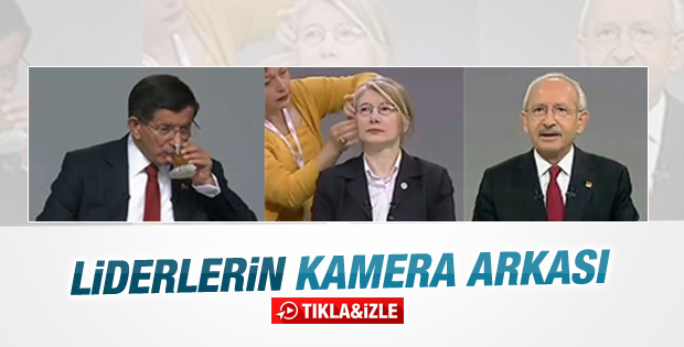 Parti liderlerinin kamera arkası görüntüleri