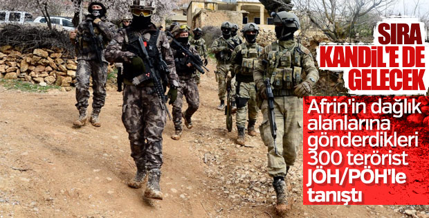 Kandil'den Afrin'e gönderilen teröristler öldürüldü