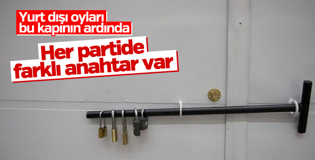 Yurt dışı oyları 5 kilitle korunuyor